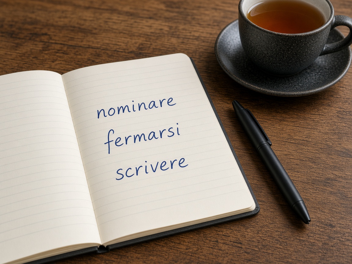 Tre righe, tè, penna.